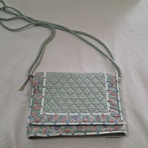Vera Bradley Green Floral Crossbody Bag